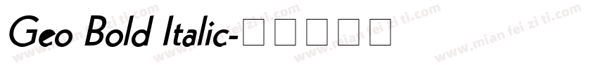 Geo Bold Italic字体转换